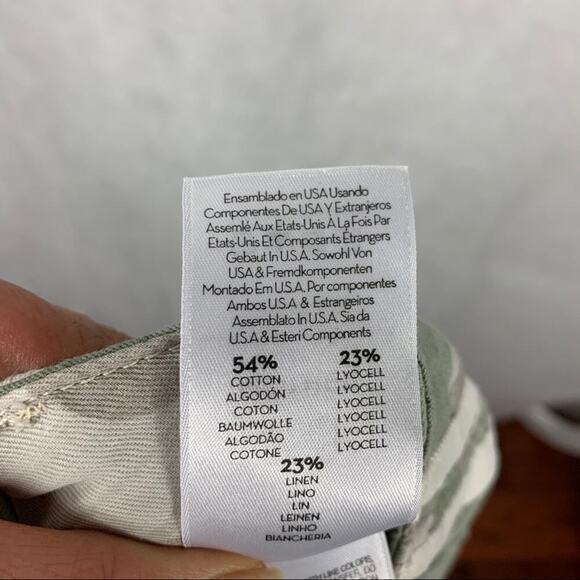 MOTHER The Shaker Chop Crop Fray Desert Camo Pants Size 23 Ankle Straight - Picture 8 of 9